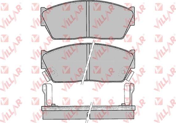 Villar 626.0076 - Тормозные колодки, дисковые, комплект autospares.lv