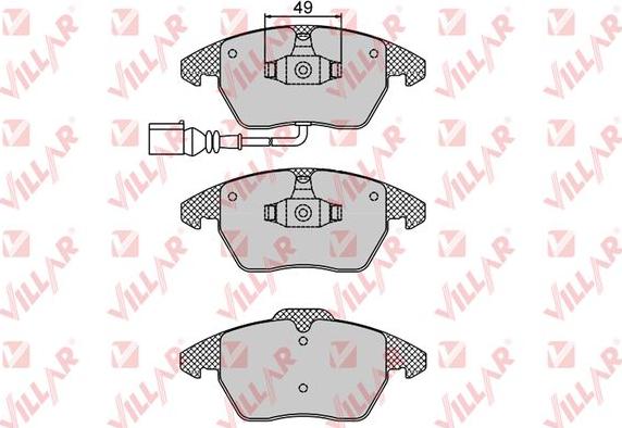 Villar 626.0866 - Тормозные колодки, дисковые, комплект autospares.lv