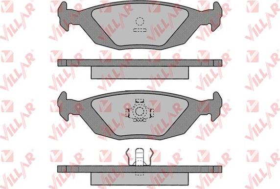 Villar 626.0887 - Тормозные колодки, дисковые, комплект autospares.lv