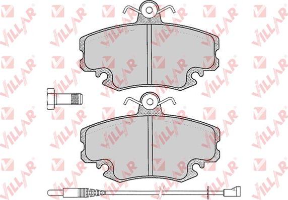 Villar 626.0349 - Тормозные колодки, дисковые, комплект autospares.lv