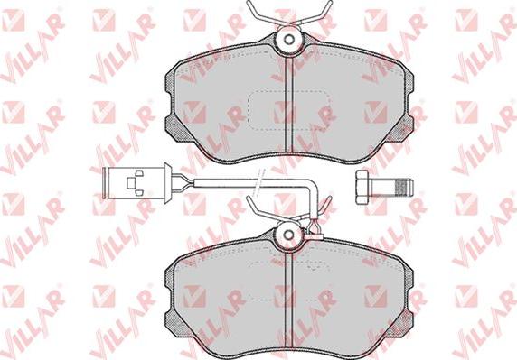 Villar 626.0358 - Тормозные колодки, дисковые, комплект autospares.lv