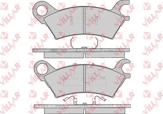 Villar 626.0370 - Тормозные колодки, дисковые, комплект autospares.lv