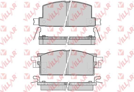 Villar 626.0287 - Тормозные колодки, дисковые, комплект autospares.lv