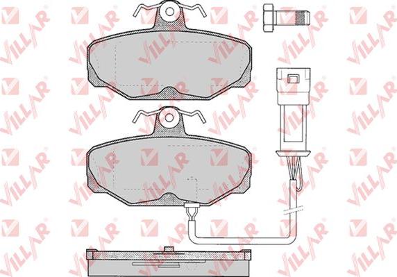 Villar 626.0279 - Тормозные колодки, дисковые, комплект autospares.lv