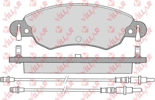 Villar 626.0792 - Тормозные колодки, дисковые, комплект autospares.lv