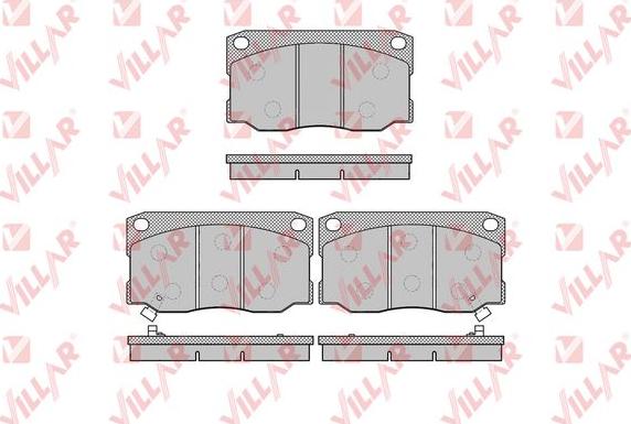 Villar 626.1961 - Тормозные колодки, дисковые, комплект autospares.lv