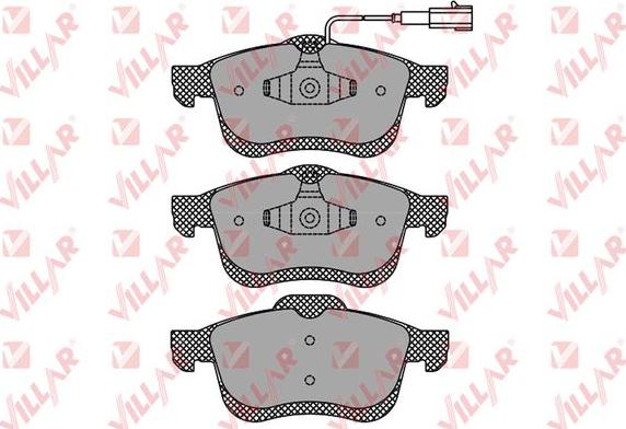 Villar 626.1494 - Тормозные колодки, дисковые, комплект autospares.lv