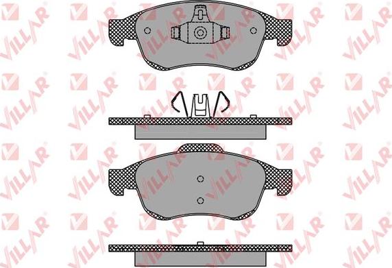 Villar 626.1493 - Тормозные колодки, дисковые, комплект autospares.lv