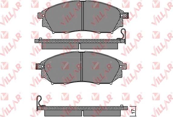 Villar 626.1406 - Тормозные колодки, дисковые, комплект autospares.lv