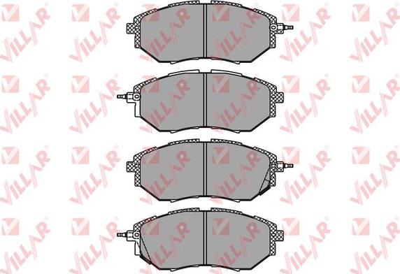 Villar 626.1402 - Тормозные колодки, дисковые, комплект autospares.lv