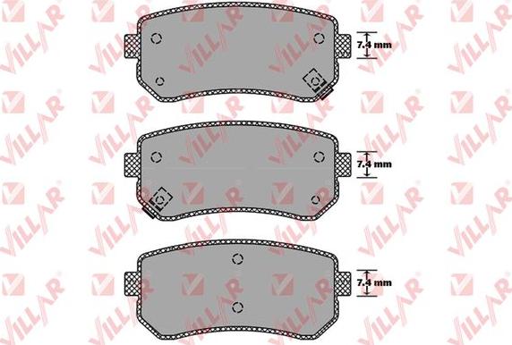 Villar 626.1411 - Тормозные колодки, дисковые, комплект autospares.lv