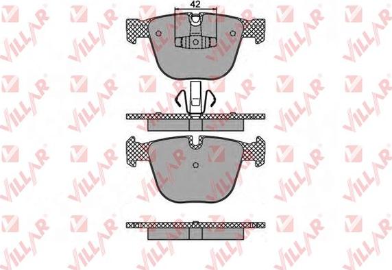 Villar 626.1473 - Тормозные колодки, дисковые, комплект autospares.lv