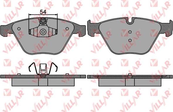 Villar 626.1509 - Тормозные колодки, дисковые, комплект autospares.lv