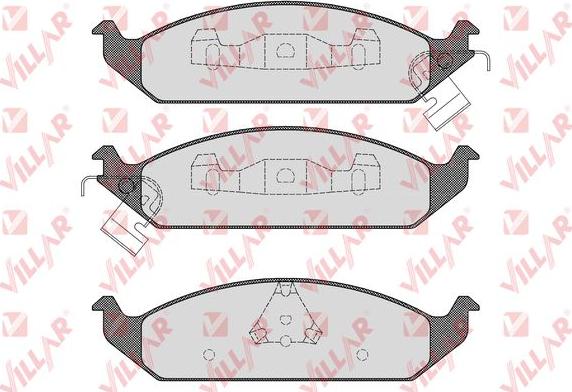 Villar 626.1519 - Тормозные колодки, дисковые, комплект autospares.lv