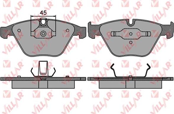 Villar 626.1510 - Тормозные колодки, дисковые, комплект autospares.lv