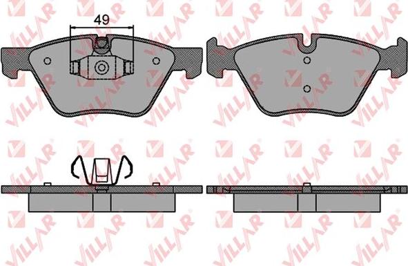 Villar 626.1511 - Тормозные колодки, дисковые, комплект autospares.lv