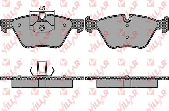 Villar 626.1512 - Тормозные колодки, дисковые, комплект autospares.lv