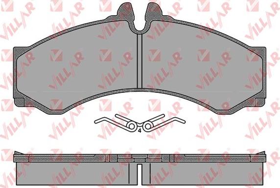 Villar 626.1517 - Тормозные колодки, дисковые, комплект autospares.lv