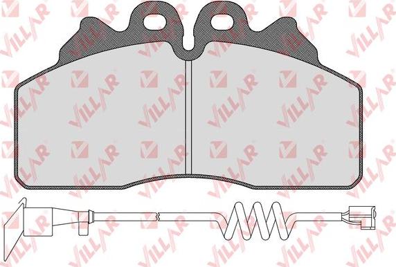 Villar 626.1586A - Тормозные колодки, дисковые, комплект autospares.lv