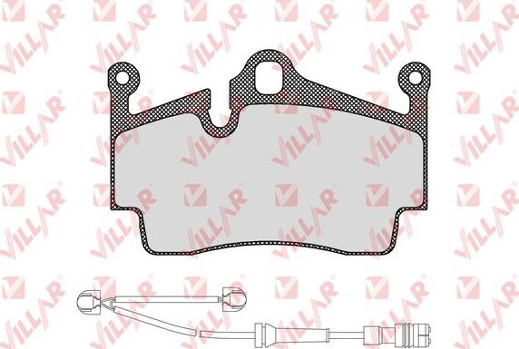 Villar 626.1583A - Тормозные колодки, дисковые, комплект autospares.lv