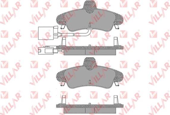 Villar 626.1668 - Тормозные колодки, дисковые, комплект autospares.lv