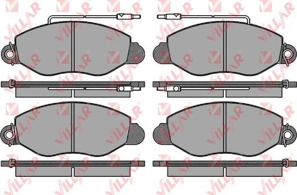 Villar 626.1663 - Тормозные колодки, дисковые, комплект autospares.lv