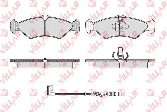 Villar 626.1614A - Тормозные колодки, дисковые, комплект autospares.lv