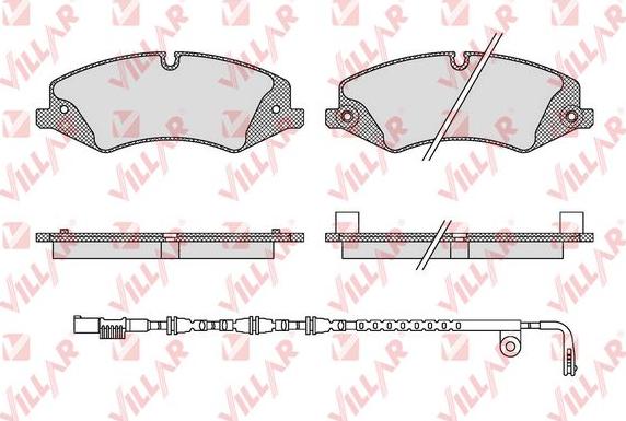 Villar 626.1616B - Тормозные колодки, дисковые, комплект autospares.lv