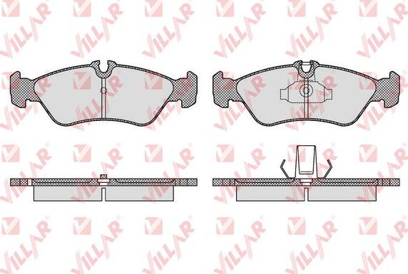 Villar 626.1611 - Тормозные колодки, дисковые, комплект autospares.lv