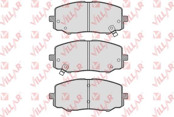 Villar 626.1633 - Тормозные колодки, дисковые, комплект autospares.lv