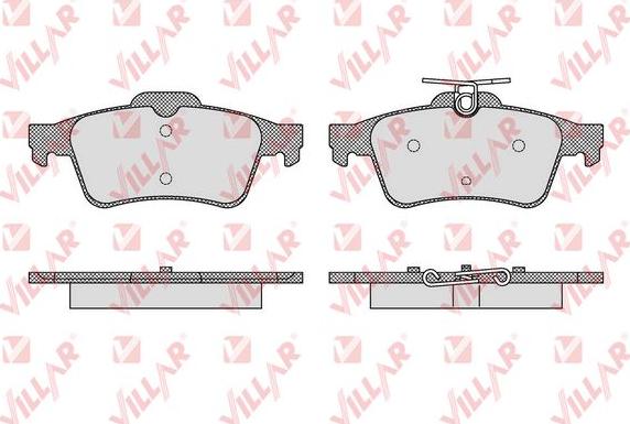 Villar 626.1637 - Тормозные колодки, дисковые, комплект autospares.lv