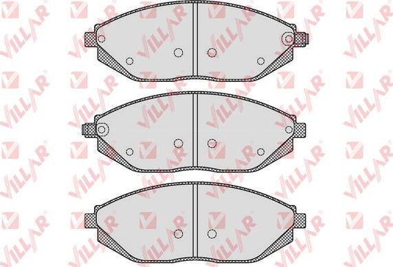 Villar 626.1629 - Тормозные колодки, дисковые, комплект autospares.lv