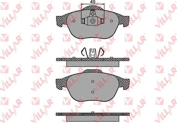 Villar 626.1678 - Тормозные колодки, дисковые, комплект autospares.lv