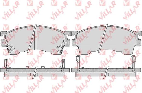 Villar 626.1017 - Тормозные колодки, дисковые, комплект autospares.lv