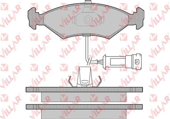 Villar 626.1087 - Тормозные колодки, дисковые, комплект autospares.lv