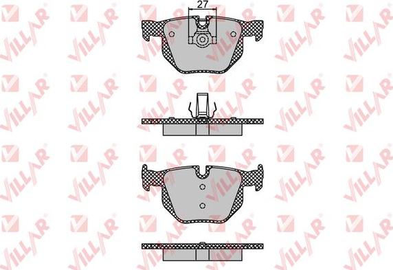 Villar 626.1194 - Тормозные колодки, дисковые, комплект autospares.lv