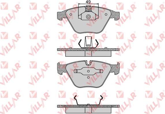 Villar 626.1193 - Тормозные колодки, дисковые, комплект autospares.lv