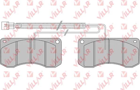 Villar 626.1160 - Тормозные колодки, дисковые, комплект autospares.lv