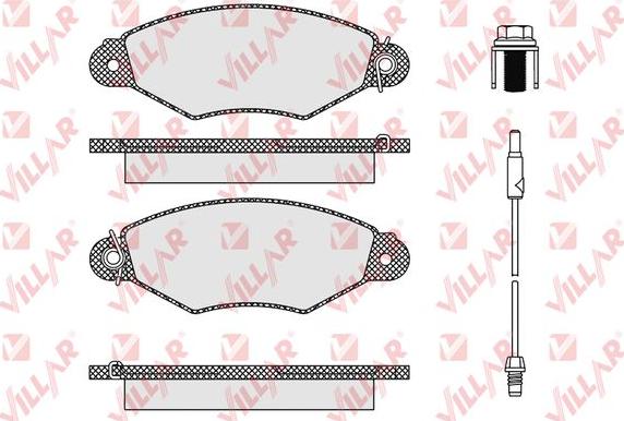 Villar 626.1106 - Тормозные колодки, дисковые, комплект autospares.lv