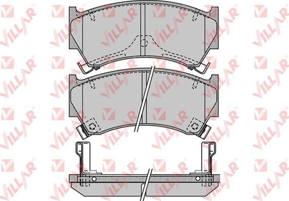 Villar 626.1101 - Тормозные колодки, дисковые, комплект autospares.lv