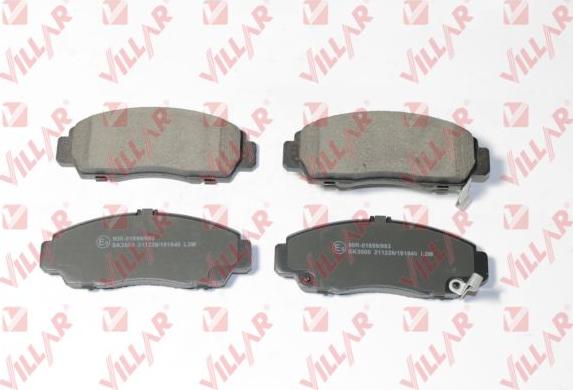 Villar 626.1840 - Тормозные колодки, дисковые, комплект autospares.lv