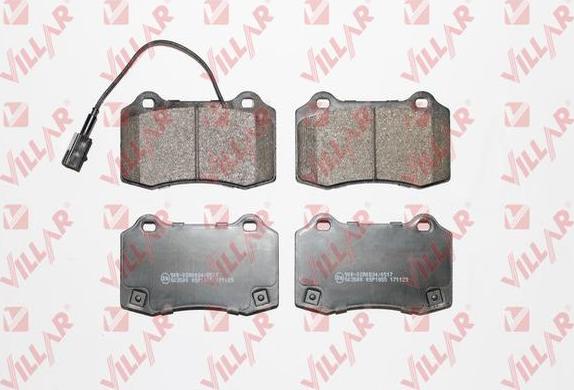 Villar 626.1855 - Тормозные колодки, дисковые, комплект autospares.lv