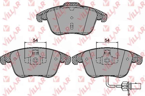 Villar 626.1391 - Тормозные колодки, дисковые, комплект autospares.lv