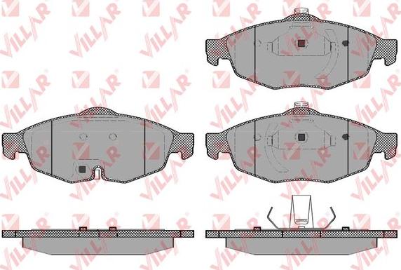 Villar 626.1356 - Тормозные колодки, дисковые, комплект autospares.lv