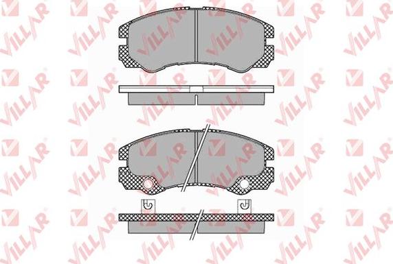 Villar 626.1353 - Тормозные колодки, дисковые, комплект autospares.lv