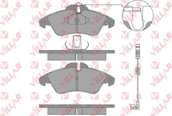 Villar 626.1304 - Тормозные колодки, дисковые, комплект autospares.lv