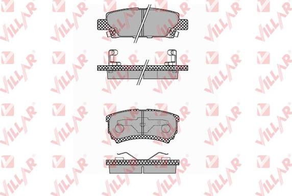 Villar 626.1373 - Тормозные колодки, дисковые, комплект autospares.lv