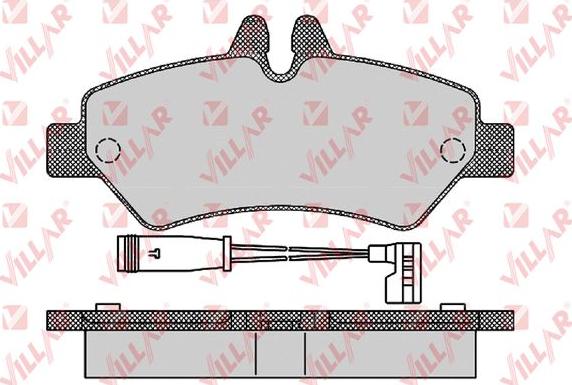 Villar 626.1293 - Тормозные колодки, дисковые, комплект autospares.lv