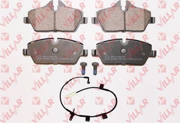 Villar 626.1241A - Тормозные колодки, дисковые, комплект autospares.lv