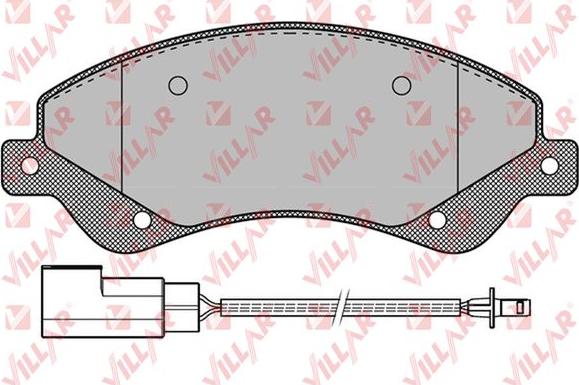 Villar 626.1259 - Тормозные колодки, дисковые, комплект autospares.lv